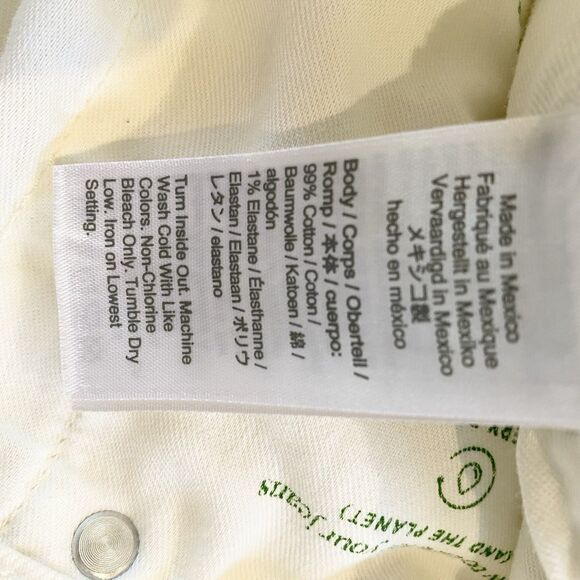 J.CREW Jeans Women 32 Demi Boot Crop High Rise White Stretch 9” Leg‎ Opening - Picture 11 of 11